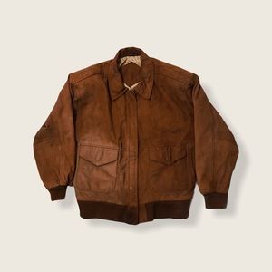 Vintage Gitano Leather Bomber Jacket
